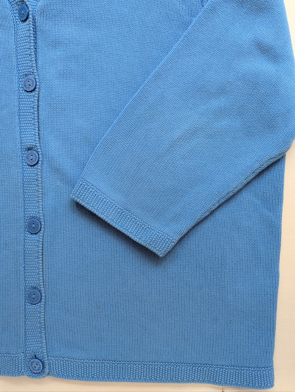 Vintage Cotton Northern Reflection Cornflower Blue Knit Cardigan - Picture 4 of 12
